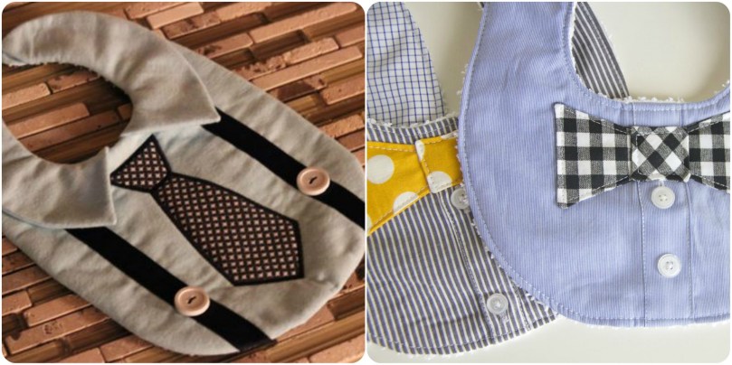 Suit up! style or bow tie drool bibs Baby_boy_bibs