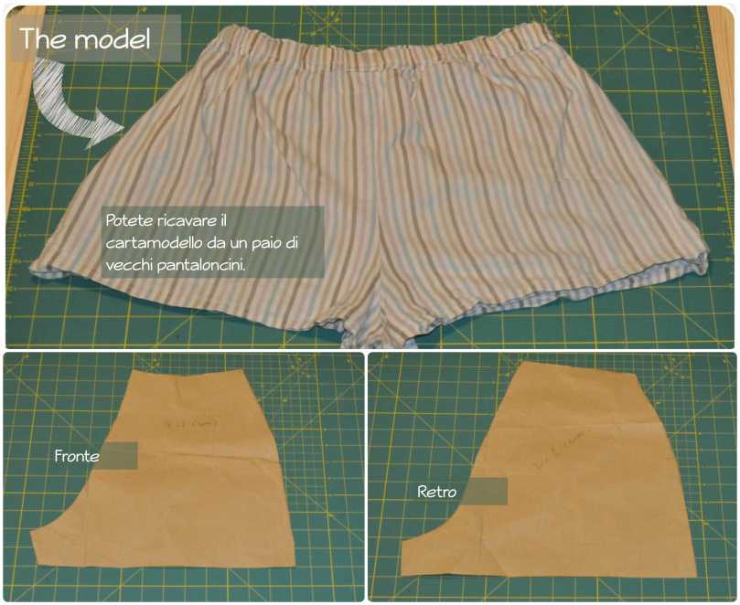 Pantaloncini da notte foto tutorial fragulina.com